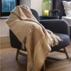 plaid brun vian tiran reyskens noisette creme